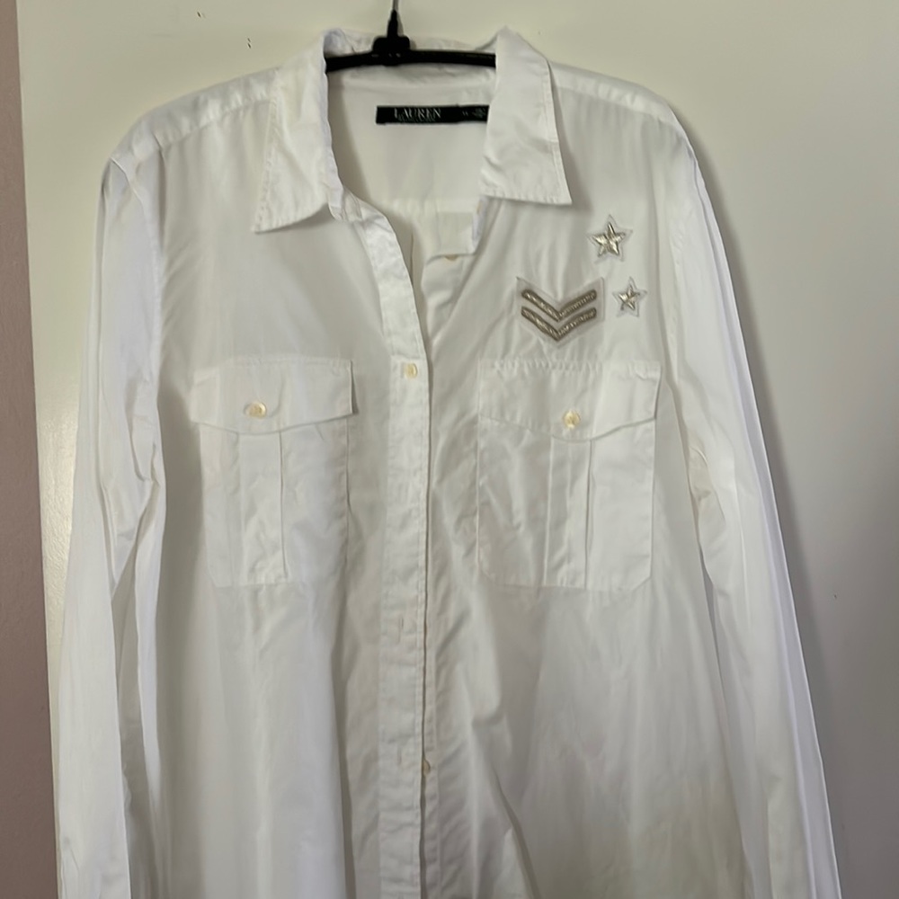 Lauren Ralph Lauren Women’s XL‎ Long Sleeve Cuff Shirt